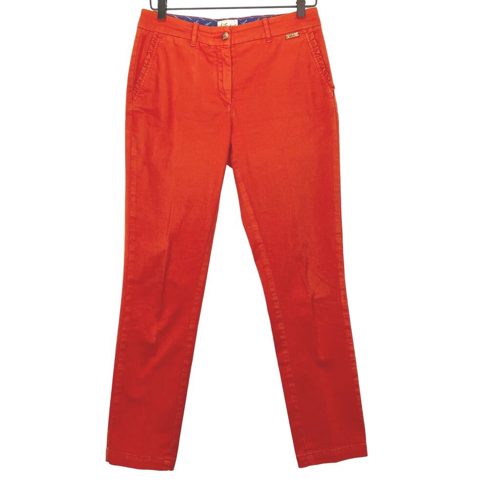 Luis Trenker Trouser Ankle Pant Women's SZ 40 XS Coral Orange Fall Autumn Chino